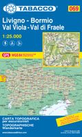 Wandelkaart 069 Livigno - Bormio - Val Viola - Val di Fraele | Tabacco Editrice