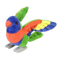 Wild Republic Pluche Lori papegaaien vogel knuffel - 25 x 20 x 10 cm