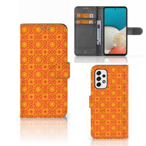 Samsung Galaxy A53 Telefoon Hoesje Batik Oranje