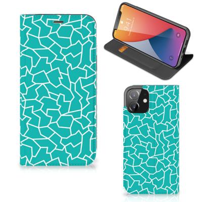 iPhone 12 | iPhone 12 Pro | Bookcase | Cracks Blue