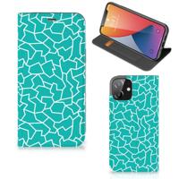 iPhone 12 | iPhone 12 Pro | Bookcase | Cracks Blue