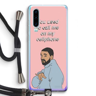 Hotline bling: Huawei P30 Transparant Hoesje met koord