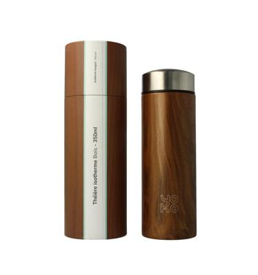 Drinkfles wood met theefilter isotherm 350ml
