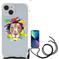 iPhone 14 Stevig Bumper Hoesje Lion Color