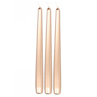 Enlightening Candles Dinerkaarsen - 12x stuks - koper - 8 branduren - 25 cm - kandelaar kaarsen