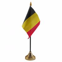 Belgie versiering mini tafelvlaggetje van 10 x 15 cm   - - thumbnail