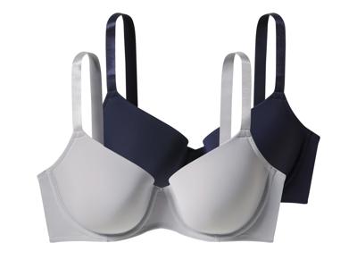 esmara Set van 2 dames-BH&apos;s - Plus size (Donkerblauw/grijs, 95C)