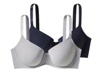 esmara Set van 2 dames-BH&apos;s - Plus size (Donkerblauw/grijs, 95C)