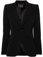 Elisabetta Franchi blazer en crêpe à simple boutonnage - Noir - thumbnail