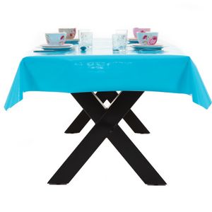 Turquoise blauwe tafelkleed/tafelzeil 140 x 200 cm rechthoekig   -