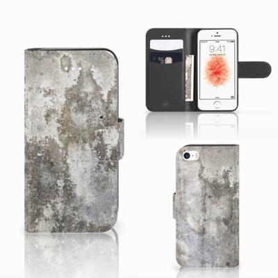 Apple iPhone 5 | 5s | SE | Bookcase | Beton Print