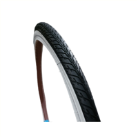 Deli tire buitenband 28x1.75 47-622 zwart/wit breaker reflectie