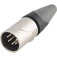 Hicon HI-X5CM-HD XLR-connector Stekker, recht Aantal polen: 5 Zwart, Zilver 1 stuk(s) - thumbnail