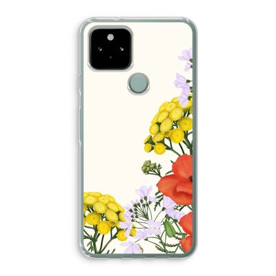 Wilde bloemen: Google Pixel 5 Transparant Hoesje