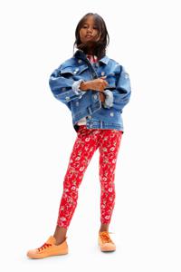 Lange legging met bloemen - RED - L