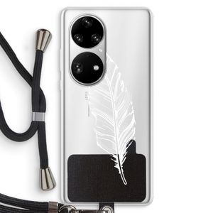 Pluim: Huawei P50 Pro Transparant Hoesje met koord