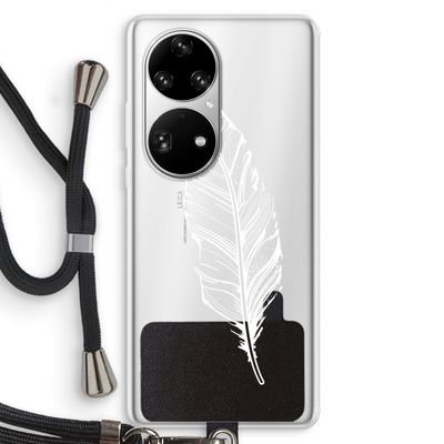 Pluim: Huawei P50 Pro Transparant Hoesje met koord