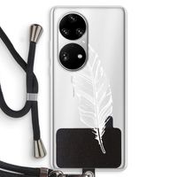 Pluim: Huawei P50 Pro Transparant Hoesje met koord