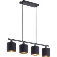 LED Hanglamp - Trion Torry - E14 Fitting - Rechthoek - Mat Zwart - Aluminium - thumbnail