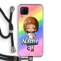 Chibi Maker vrouw: Huawei P40 Lite Transparant Hoesje met koord
