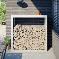 VidaXL Haardhoutrek 100x40x100 cm staal wit VidaXL Haardhoutrek 100x40x100 cm staal wit
