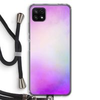 Clouds pastel: Samsung Galaxy A22 5G Transparant Hoesje met koord