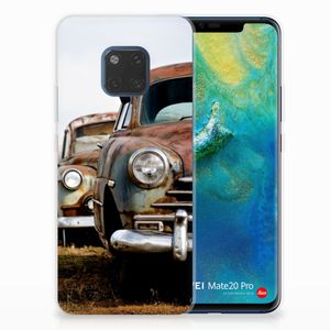 Huawei Mate 20 Pro Siliconen Hoesje met foto Vintage Auto