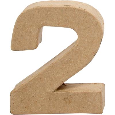 Creativ Company Cijfer, 2, h: 10 cm, b: 8,3 cm, dikte 1,7 cm, 1 stuk