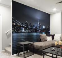 New York fotobehang in de nacht