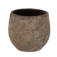 DK Design Bloempot Maya - rond - roestbruin - D14xH16 cm - rustiek