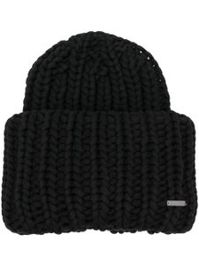 DSQUARED2 bonnet en maille nervurée - Noir