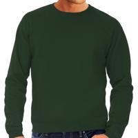 Fruit of the Loom sweater / sweatshirt - groen - trui met raglan mouwen - ronde hals - heren