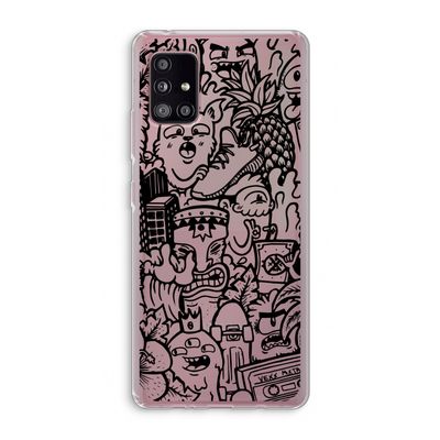 Vexx Black Mixtape: Samsung Galaxy A51 5G Transparant Hoesje