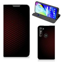 Motorola Moto G8 Power | Hoesje met Magneet | Geruit Rood