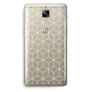 OnePlus 3T Transparant Hoesje (Soft) - Zwart-witte kubussen