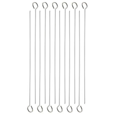Elite BBQ/barbecue spiesen/vleespennen - 12x - van metaal - 44 cm - extra lang
