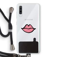 Kusje: Samsung Galaxy A70 Transparant Hoesje met koord
