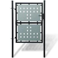 Poort enkel 100x200 cm zwart