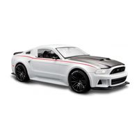 Modelauto Ford Mustang GT 2014 wit schaal 1:24/20 x 8 x 5 cm