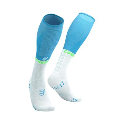 Compressport Full Oxygen hardloopsokken blauw/wit Compressport Full Oxygen hardloopsokken blauw/wit