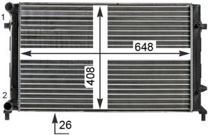 Radiateur BEHR HELLA SERVICE *** PREMIUM LINE *** MAHLE, u.a. für VW, Skoda, Audi, Seat