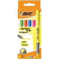 Markeerstift bic grip assorti