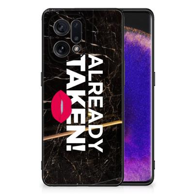 OPPO Find X5 | Telefoon Hoesje | met tekst Already Taken Black