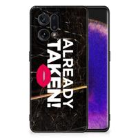 OPPO Find X5 | Telefoon Hoesje | met tekst Already Taken Black