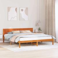 Bedframe Wax Bruin 200x200 cm Massief Grenenhout Bedframe Wax Bruin 200x200 cm Massief Grenenhout