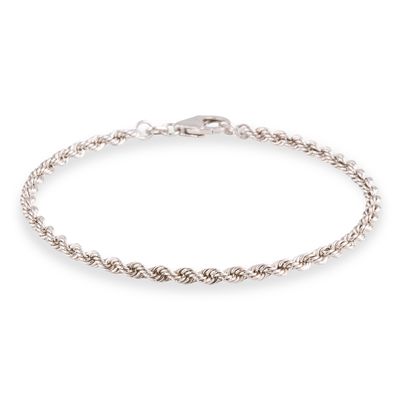 Glow 204.3001.19 Armband Koordschakel witgoud 2,8 mm 19 cm