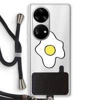 Spiegelei: Huawei P50 Pro Transparant Hoesje met koord