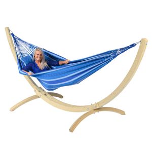 Hangmatset 2 Persoons Wood & Chill Calm - Colombiaanse - Blauw - 180 kg - Tropilex