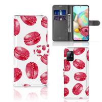 Samsung Galaxy A71 | Book Cover | Pink Macarons | Portemonnee hoesje