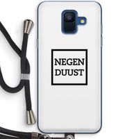 Negenduust vierkant: Samsung Galaxy A6 (2018) Transparant Hoesje met koord
